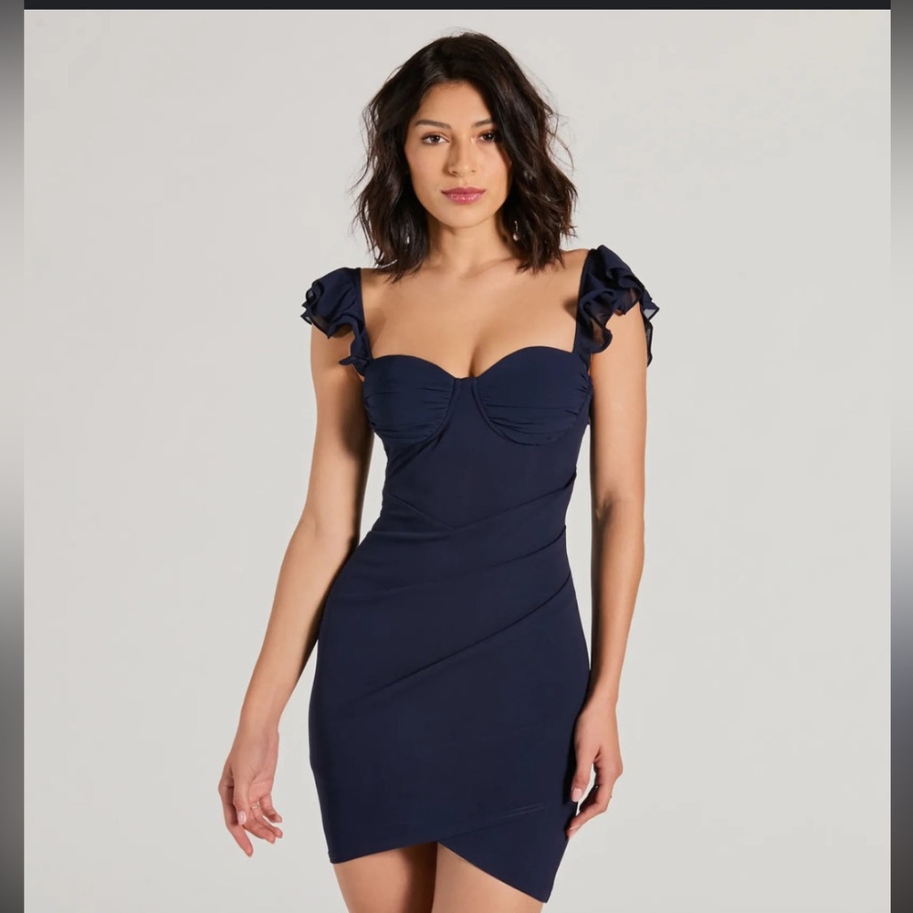 WINDSOR arrive on the scene ruffle bodycon dress